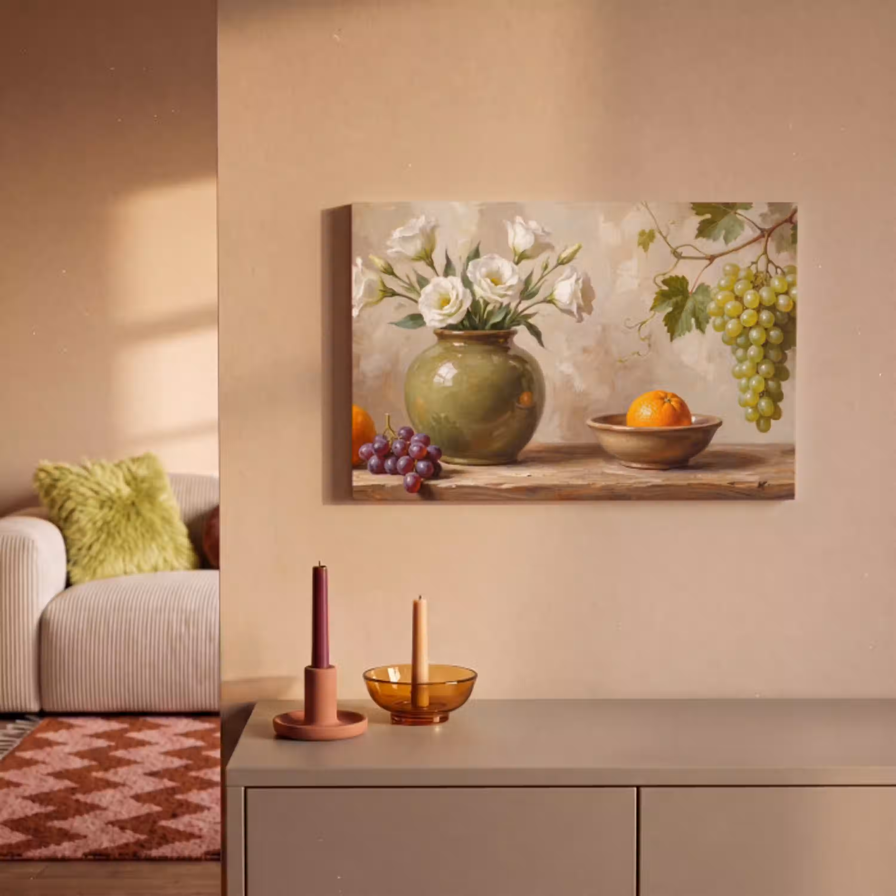 Bloemen - Fruit - Stilleven canvas 2cm klein -sfeer1