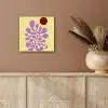 Koraal - Cirkel - Abstract - Geel aluminium wit klein -sfeer4