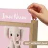 Olifant - Baby - Roze - Cartoon Light Box met kabel (Kinderlampje) klein -USP_websiteprintNL