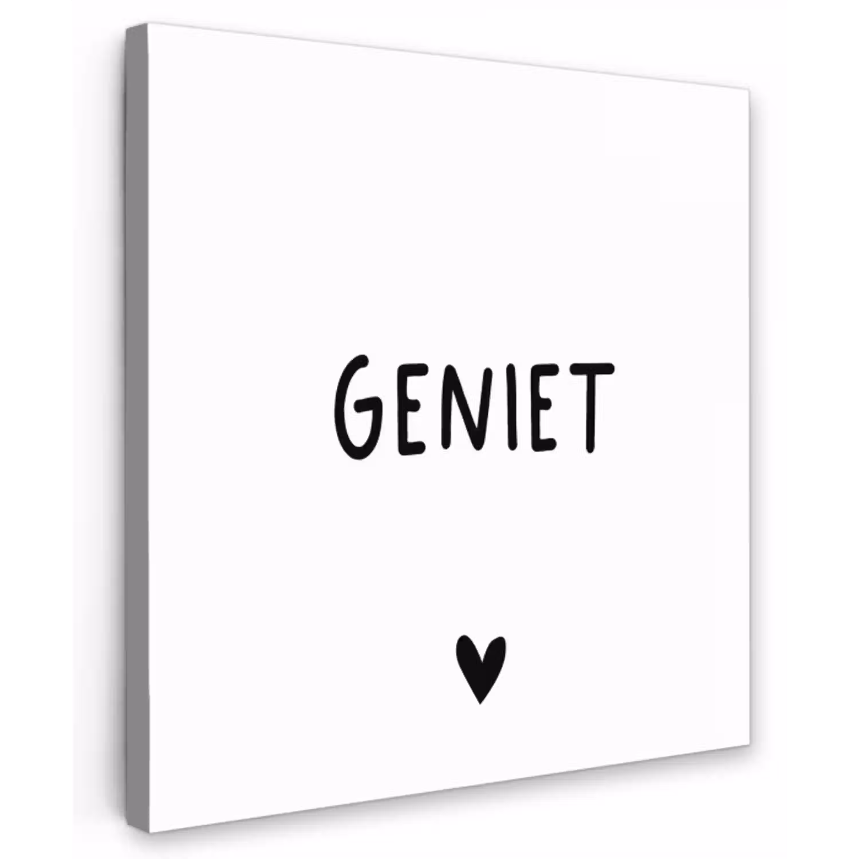 Spreuken - Geniet - Quotes Tuinposter op houten frame 2 cm dik klein -3d
