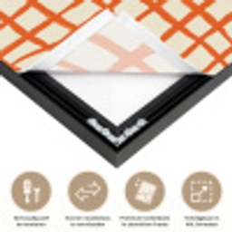 Patroon - Lijnen - Oranje Textielframe zwart klein 947 -USP_closeupNL
