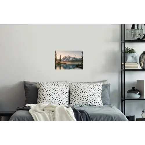 Bergen - Water - Bomen Muursticker klein -slaapkamer