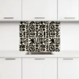 Geometrisch - Figuren - Zwart keuken achterwand 2 middel 865 -3d