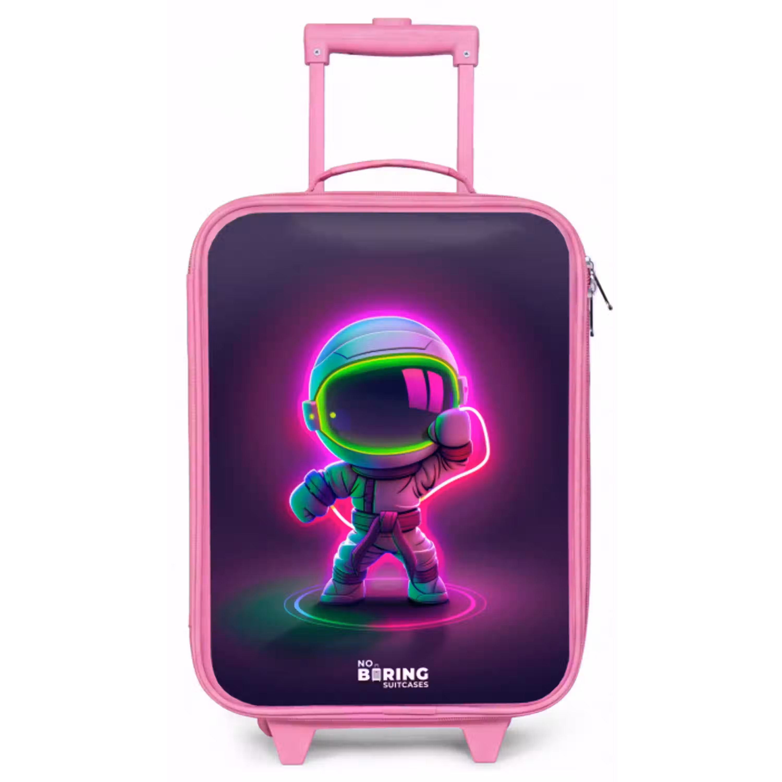 Space karate neon Kinderkoffer - Roze klein -zz3dotto