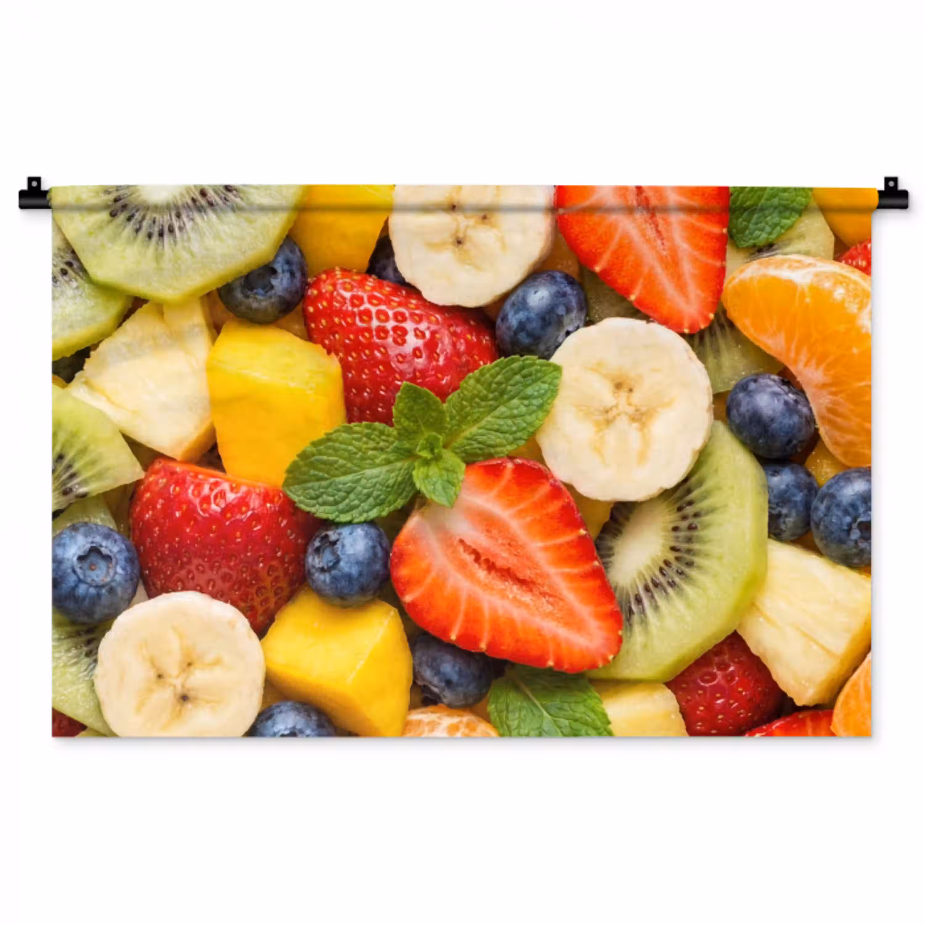 Fruit - Plakjes - Eten - Kleurrijk Wandkleed katoen middel -zz3d