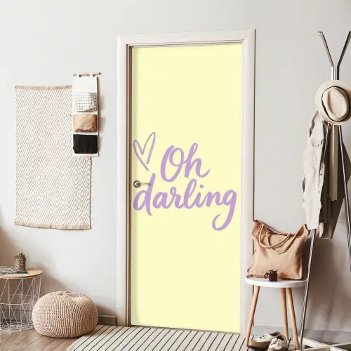 Oh darling - Geel - Hart deurposter klein -sfeer6
