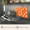 Patroon - Retro - Oranje keuken achterwand spatscherm klein 900 -usp_FR