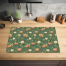 Tulpen - Botanisch - Groen Inductie beschermer vinyl 3mm klein 276 -sfeer5