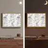 Marmer - Zwart - Dramatisch - Wit Light Box met batterij (Wandlamp) middel 907 -sfeer3