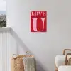 Rood - Love - Valentijn - Roze tuinposter los doek klein -sfeer8