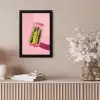 Augurken - Pot - Schaduw - Roze fotolijst zwart zonder passe partout klein -sfeer5