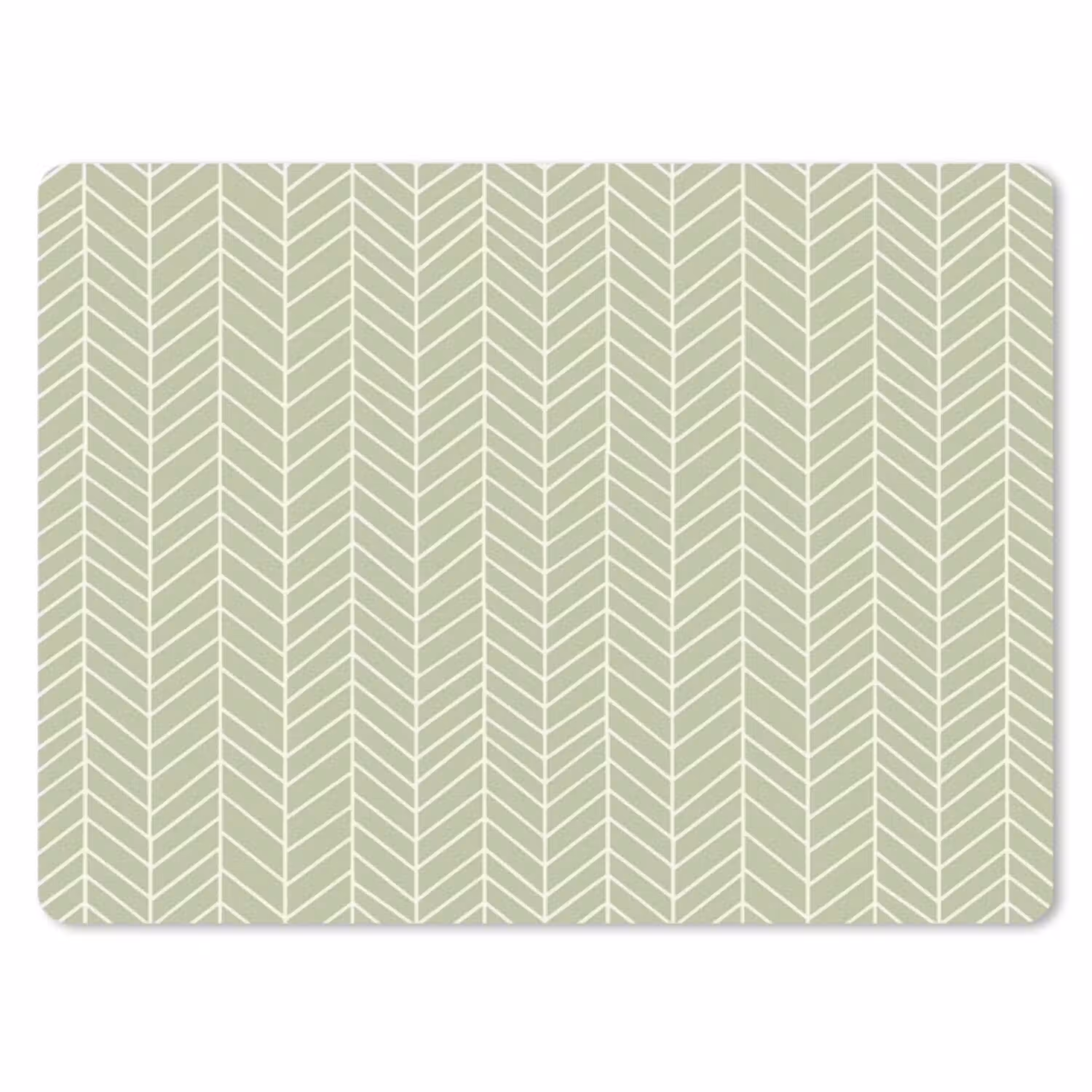 Saliegroen - Visgraat - Geometrisch - Patroon muismat rubber klein 262 -3d