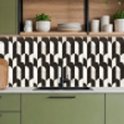 Bogen - Tegels - Marmer - Zwart - Wit keuken achterwand 2 middel 871 -sfeer3