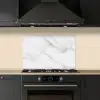 Marmer - Structuur - Wit - Grijs - Steen - Marmerlook keuken achterwand spatscherm klein -sfeer1