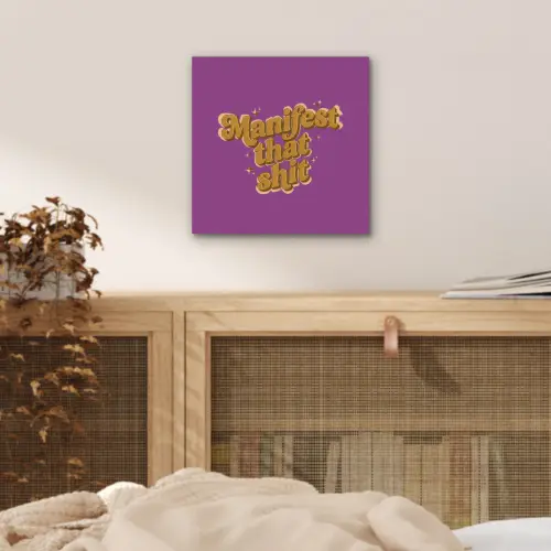 Manifest that shit - Paars - Glitter aluminium wit klein -sfeer3