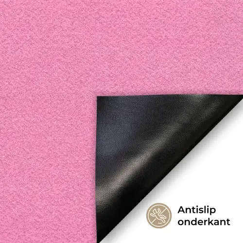 Smiley - Bloem - Roze Deurmat klein -antislip_NL