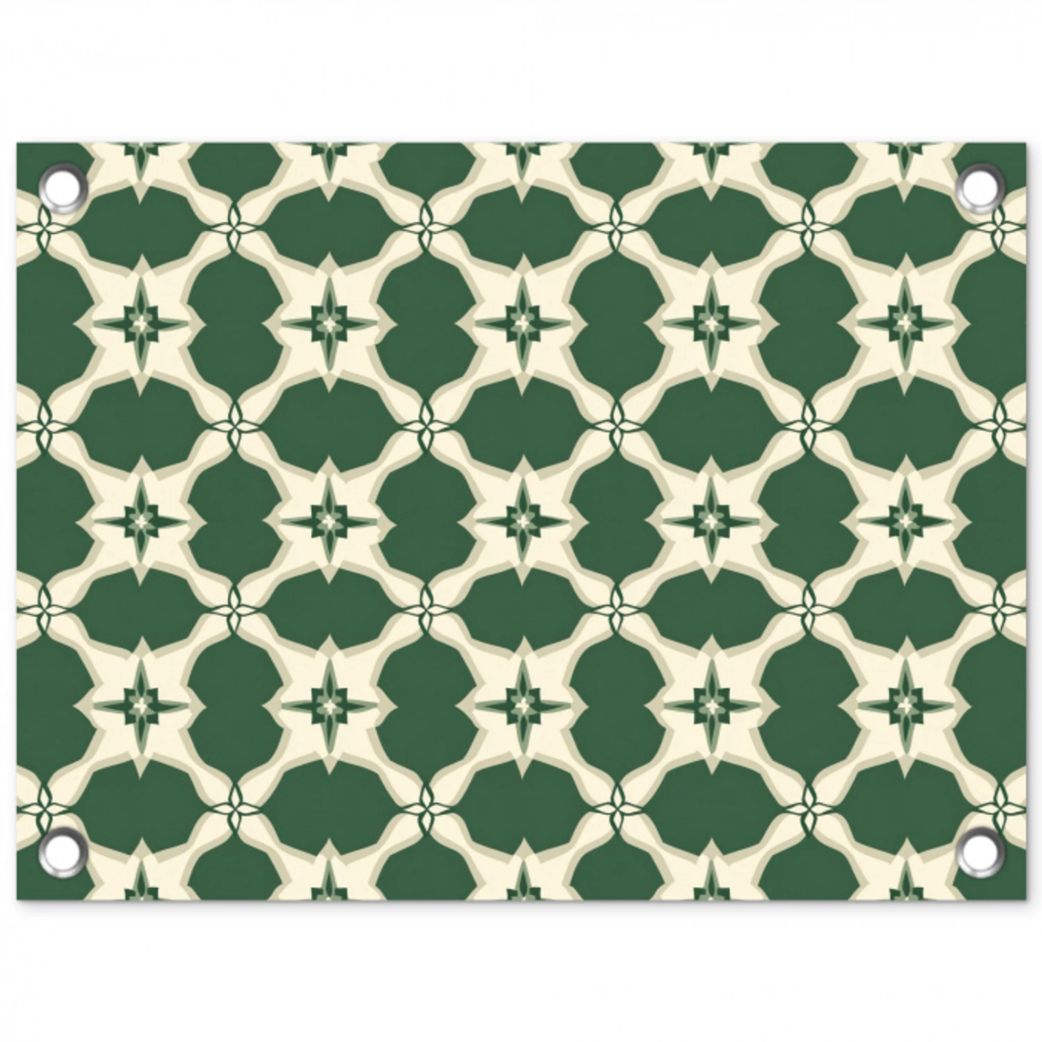 Tegel - Klassiek - Groen tuinposter los doek klein 239 -3d