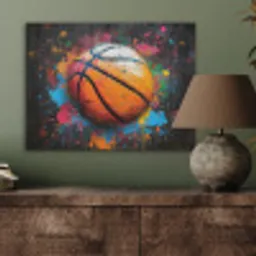 Graffiti - Basketbal - Verf - Sport PET vilt klein -sfeer2