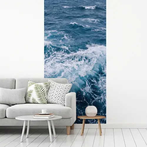 Golven - Oceaan - Blauw fotobehang vinyl groot -woonkamer