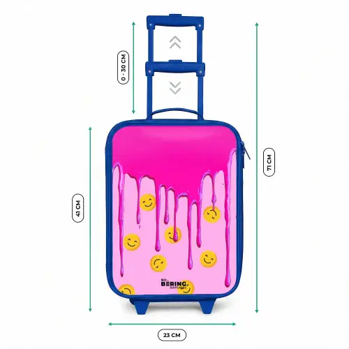 Verf - Smiley - Roze Kinderkoffer - Blauw klein -productfoto_formaten