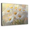 Madeliefjes - Wit - Zonlicht Textielframe zwart klein -3d