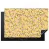 Bloemen - Motief - Geel Inductie beschermer vinyl 3mm klein 276 -3d
