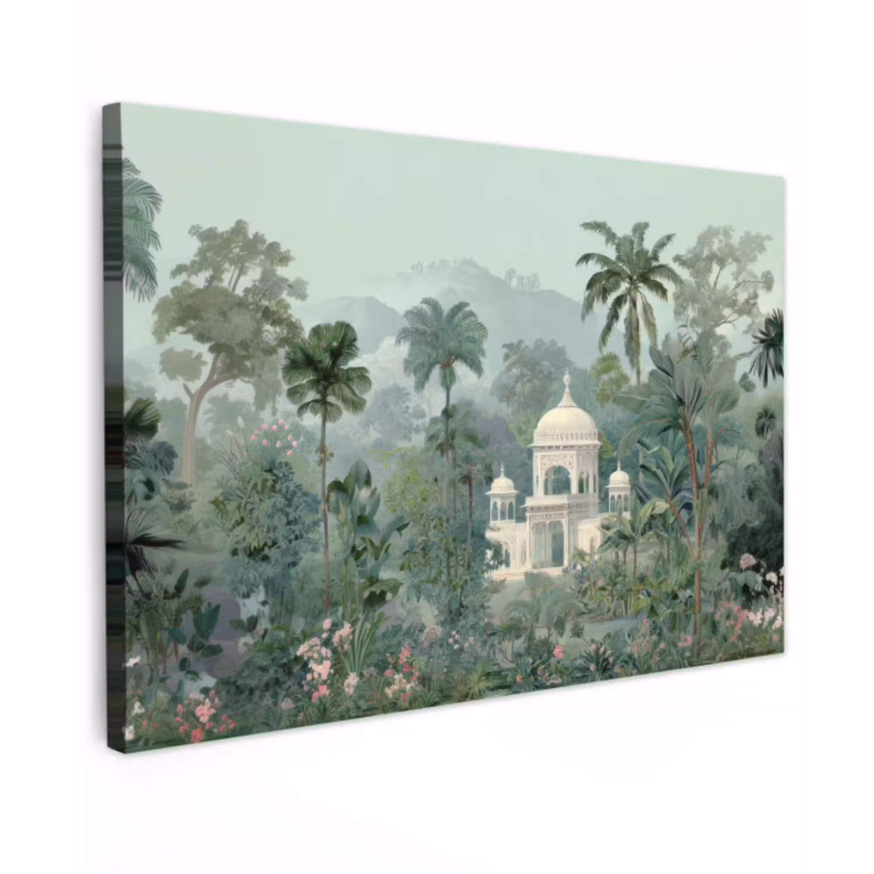Tropische tuin - Koepelgebouw - Bloemen canvas 2cm klein -z3d