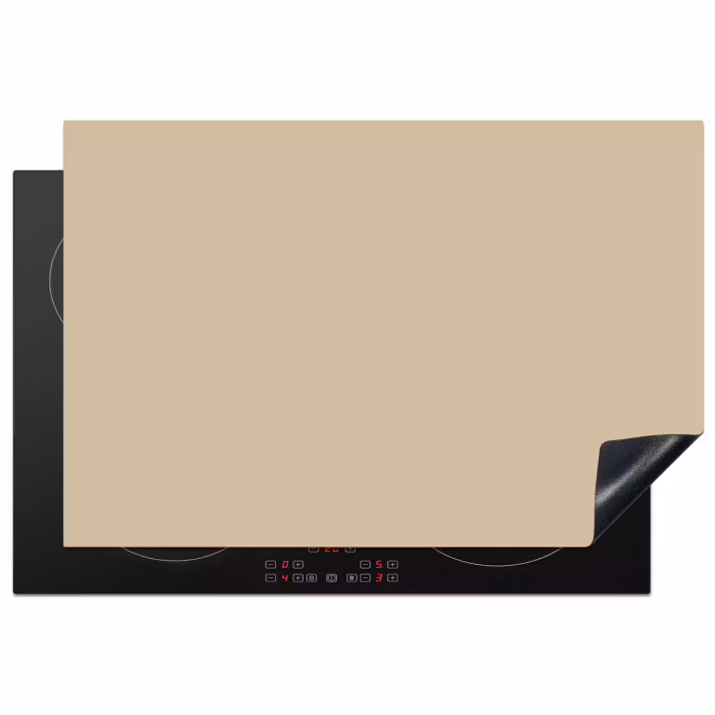 Warm - Sand - Nude Inductie beschermer vinyl 3mm klein 276 -3d