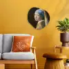 Meisje met de Parel - Schilderij van Johannes Vermeer Wandcirkel Organisch Forex 3mm klein -sfeer4