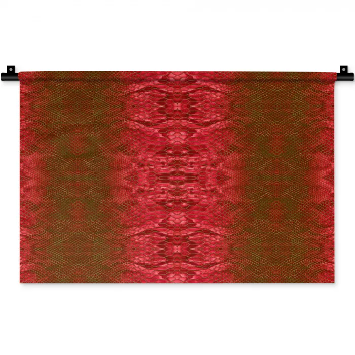 Slang - Boa - Rood -Groen Wandkleed katoen klein 269 -zz3d
