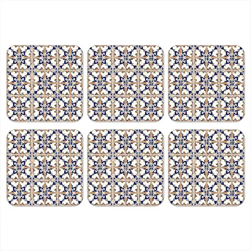 Klassiek - Patroon - Kleurrijk onderzetter kurk middel 366 -3d