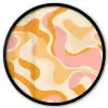Abstract - Golvend - Oranje Fotolijst rond zonder passe partout klein -3d