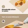 Cirkels - Geel - Minimalistisch Inductie beschemer met haakjes klein -ky-schoon-nl