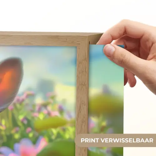Konijn - Dieren - Natuur Light Box met batterij (Wandlamp kind) middel -USP_websiteprintNL
