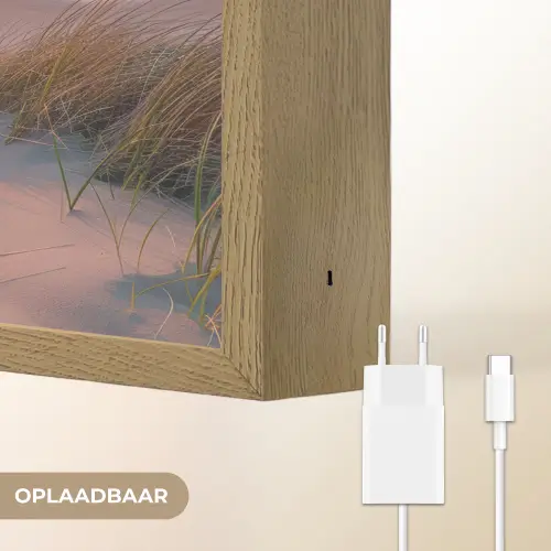 Zonsondergang - Zee - Strand - Duinen - Natuur Light Box met batterij (Wandlamp) middel -USP_websiteoplaadbaarNL