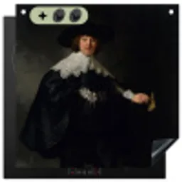 Het huwelijksportret van Marten Soolmans - Rembrandt van Rijn Inductie beschemer met haakjes middel -3d