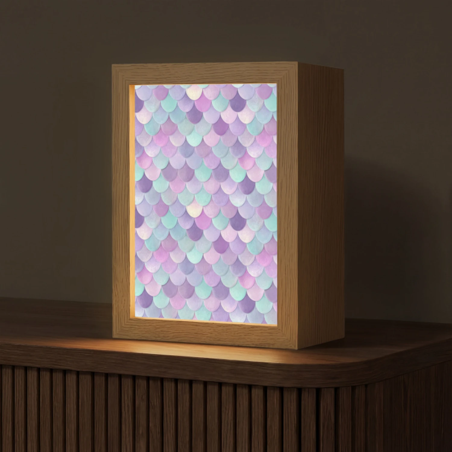 Dromerig - Zeemeermin - Pastel Light Box met kabel (Tafellamp) klein 925 -z3d_website