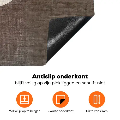 Raster - Halve cirkels - Contrast Inductie beschermer vinyl 3mm klein -zzzzzzz-td-onderkant