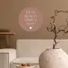 Geluk is het enige wat zich verdubbelt - Quotes - Spreuken Wandcirkel behangsticker klein -sfeer1