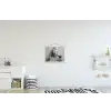 Vrouw - Masker - Wijn - Sigaret textielposter latten blank klein -kinderkamer