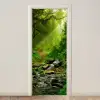 Jungle - Groen - Waterval - Natuur deurposter klein -3d_beige