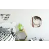 Hangmat - Palmbomen - Strand - Zee Wandcirkel aluminium klein -kinderkamer