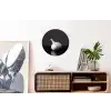 Knoflook - Zwart - Wit Wandcirkel aluminium klein -kantoor