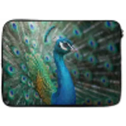 Pauw - Veren - Blauw laptophoes neopreen klein -zkaufland3dotto