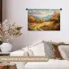 Landschap - Illustratie - Natuur Wandkleed katoen klein -sfeer1