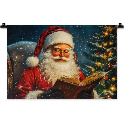 Kerstman - Kerst - Winter - Kerstboom Wandkleed katoen klein -zz3d
