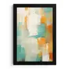 Kunst - Abstract - Blauw - Wit fotolijst zwart zonder passe partout klein -3d