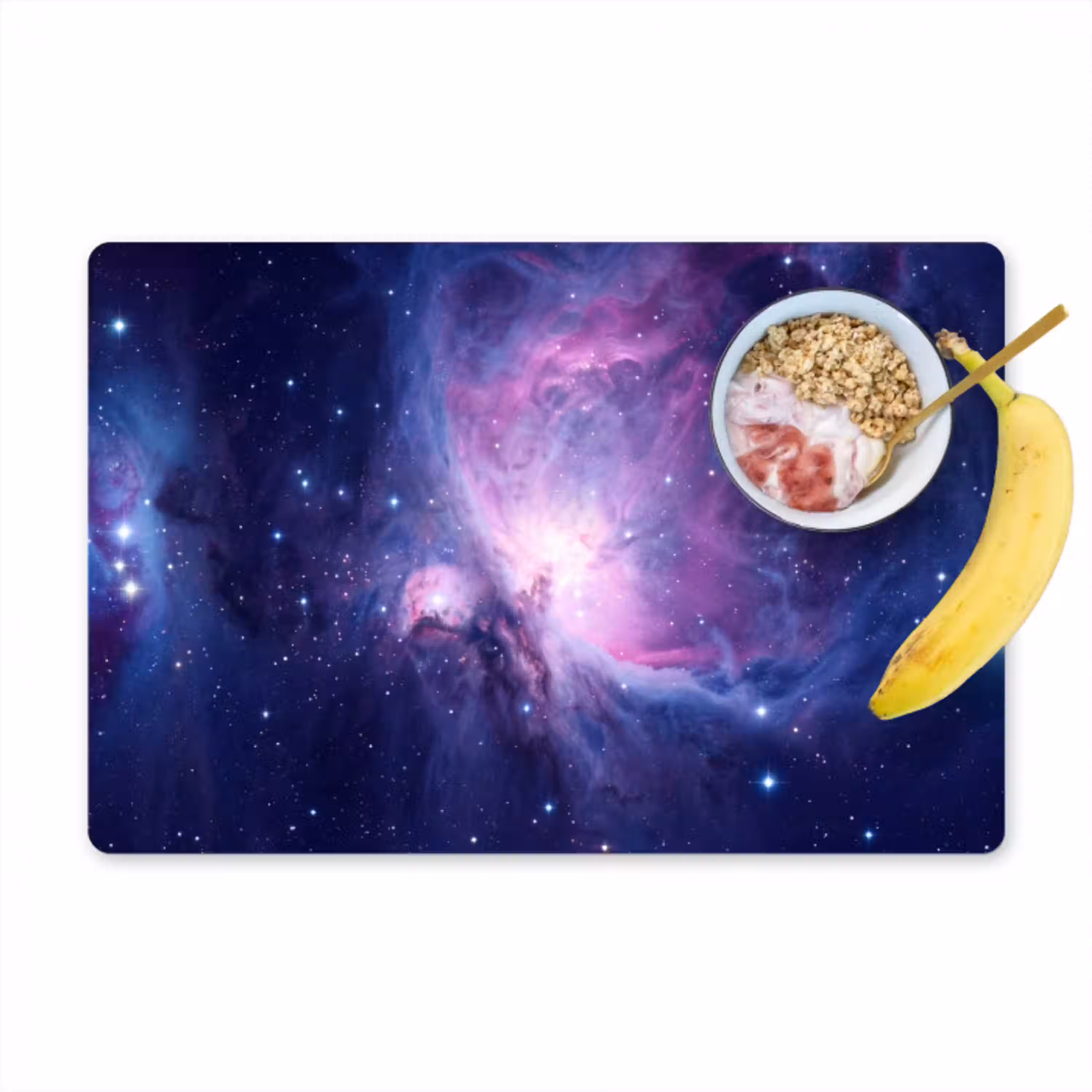 Ruimte - Sterren - Kleurrijk Placemat vinyl groot -zzzproduct_Kitchenyeah-website