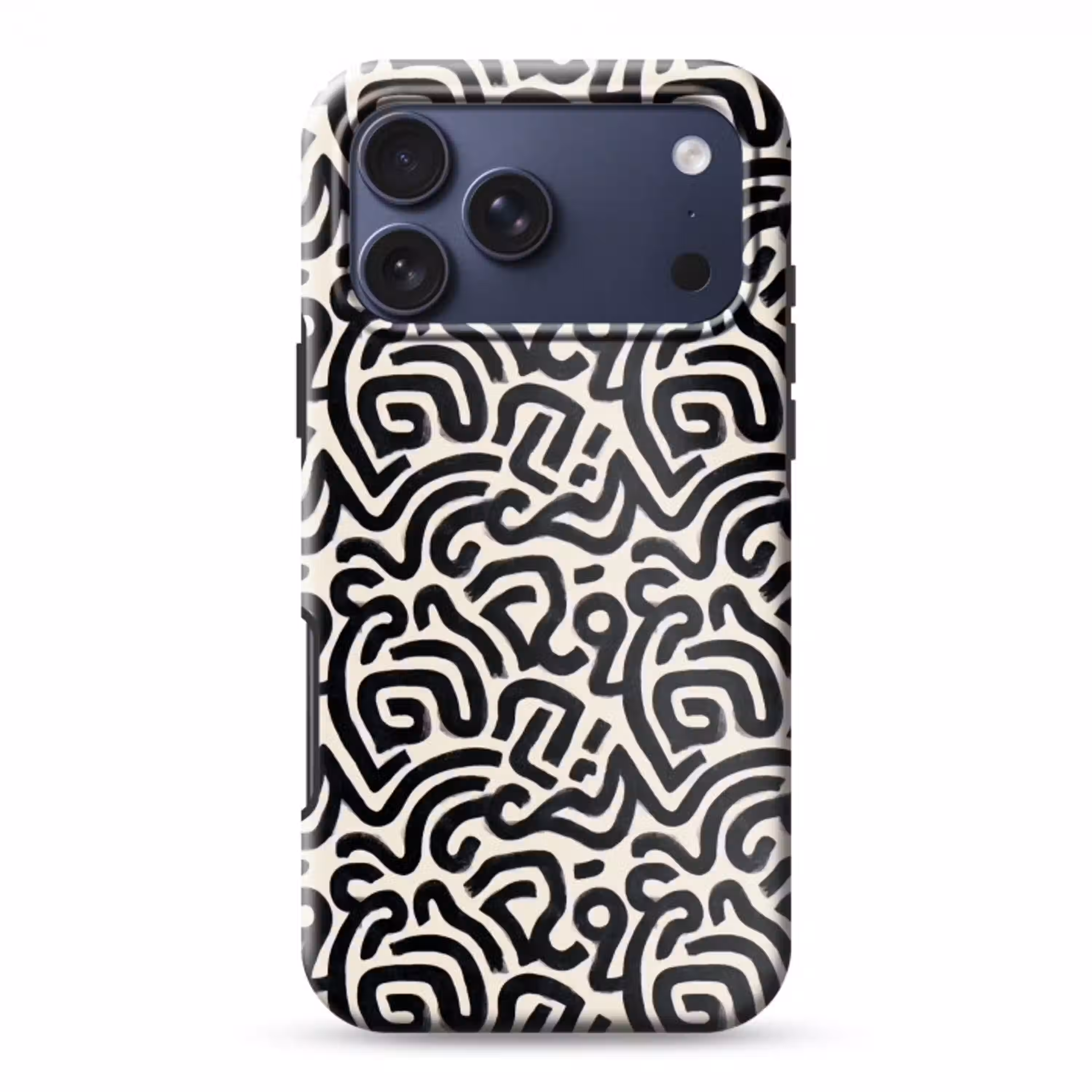 Modern - Abstract - Zwart Toughcase MagSafe Apple iPhone 17 Pro Max klein 1019 -3d