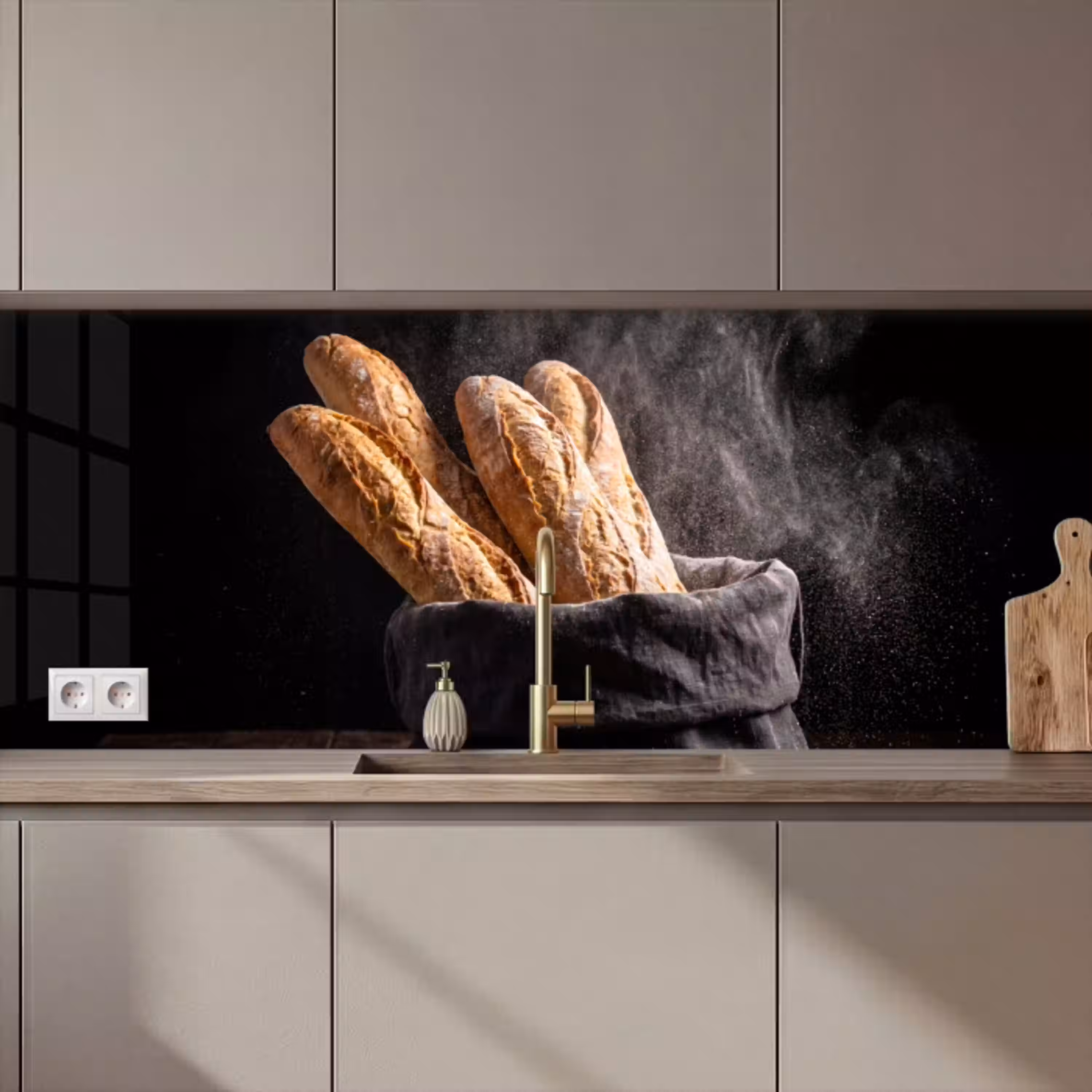 Brood - Zak - Eten keuken achterwand 2 middel zz_3dshopping